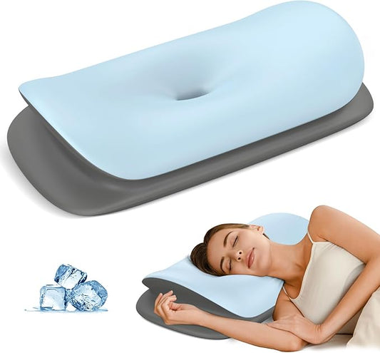 Olumoon Cervical Neck Pillow - Ergonomic Memory Foam Contour Pillows for Side, Back & Stomach Sleepers, Cervical Pillow for Neck Support Sleeping with Breathable Cover