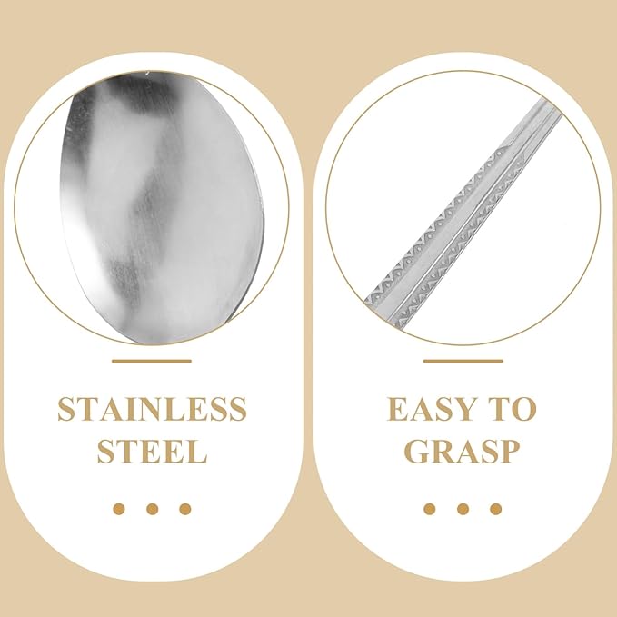 Adaptive Spoon and Fork Set for Disabled and Elderly Non-Slip Weighted Utensils for Tremble Proof Eating for Rehabilitation and Indoor Use
