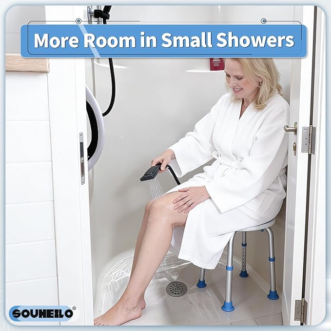FSA Eligible Swivel Bath Chair, Adjustable Small Chair for Inside Tub, Tool Free Shower Seat, Elderly/Disable/Pregnant by SOUHEILO