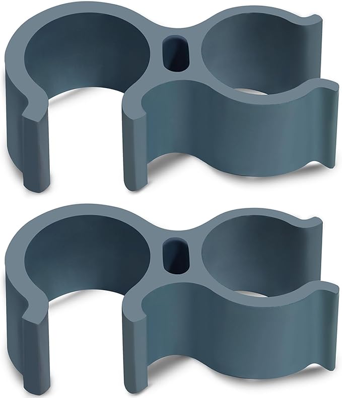 Aliseniors 2 Pack Shower Head Holder Attachment for Shower Chair, Hand Shower Holder Fit for Bath Seat, Transfer Bench, Bath Stool, Shower Commode, Universal Fit, Shower Aids, Shower Accessories