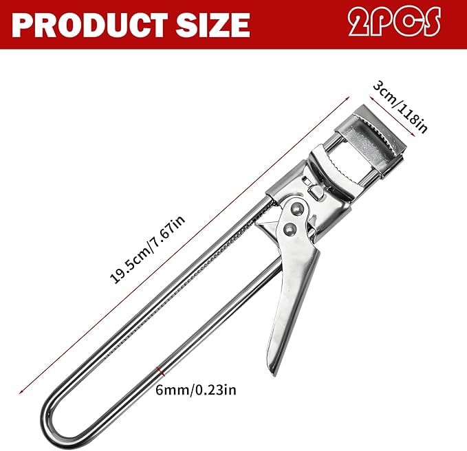 Adjustable Stainless Steel Jar Opener,Jar Opener,For Weak Hand Seniors Arthritis, Gripper Kitchen Gadget Easy To Open Tight Lid（2 Pcs）