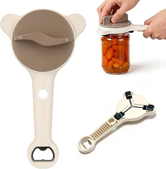 Tydon Guardian Stainless Steel Jar Opener for Seniors with Weak Hands, Manual Bottle and Can Lid Opener Gripper, Heavy Duty Kitchen Gadget for Mason Jars & Glass Bottles, Non-Slip Grip