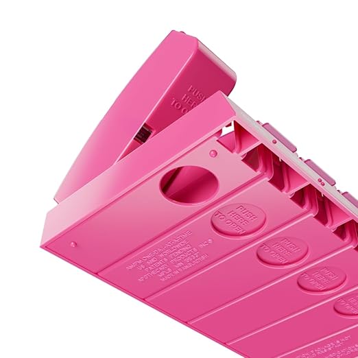 EZY DOSE Weekly, AM/PM Daily Pill Organizer, 7-Day Medicine Planner, Vitamin Container, Small Pop-Out Compartments, 2 Times a Day Pill Holder, Pink, Travel-Friendly, BPA Free