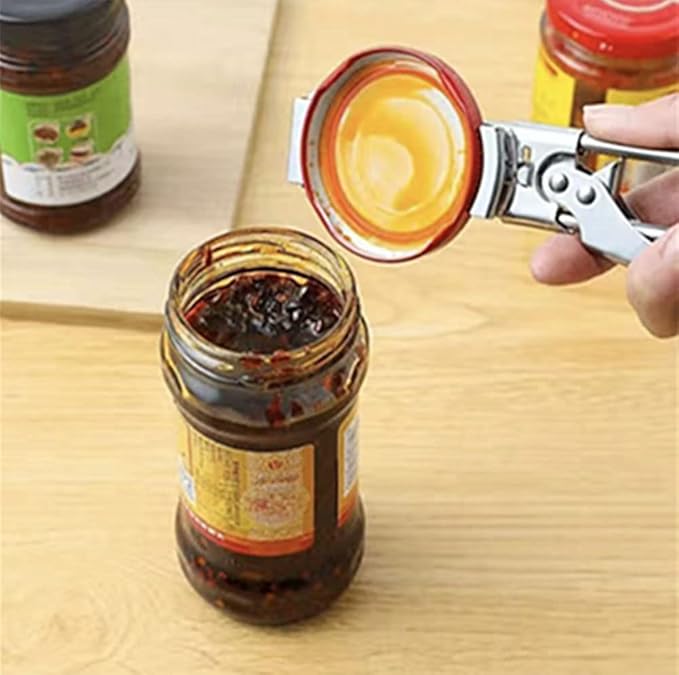 Jar Opener for Weak Hands, Adjustable Stainless Steel Can Opener, Jar Gripper Tight Lid Opener, Kitchen Gadgets, Easy Jar Opener for the Elderly and Children (1Pcs)