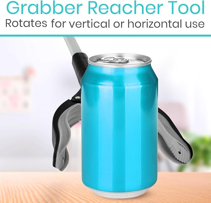 Vive Reacher Grabber 32" - Extra Long Mobility Aid - Rotating Hand, Heavy Duty Grip Arm - Reaching Assist Tool for Trash Pickup, Litter Picker, Garden Nabber, Disabled, Handicap Arm