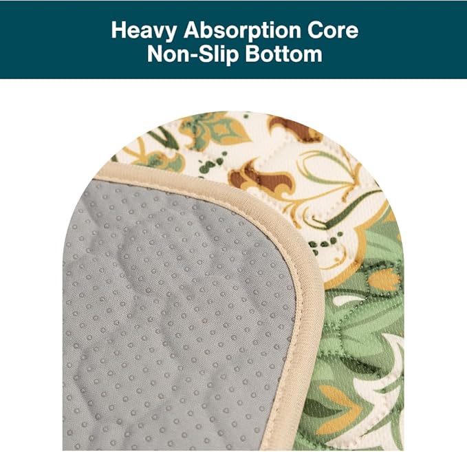 Reusable Dog Pee Pads (2-Pack), Ultra Absorbent & Leakproof, Washable Puppy Training Pads, Non-Slip Backing, 31"x36", Sage Tile Pattern (Sage Tile Pattern)