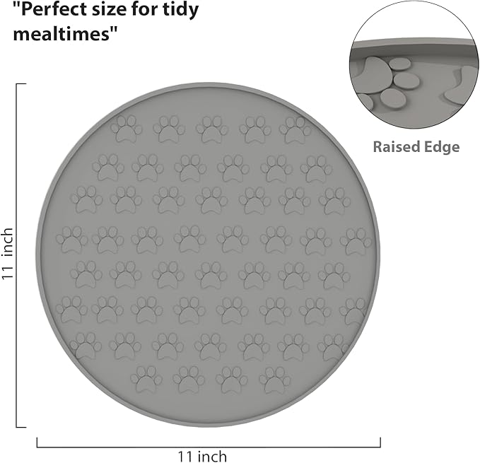 2 Pack Anti-Vomit Elevated Ceramic Cat Bowls with 2 Non-Slip Mats – Ceramic Whisker-Friendly Tilted Orthopedic Feeding Set, Ideal for Senior Cats & Small Dogs