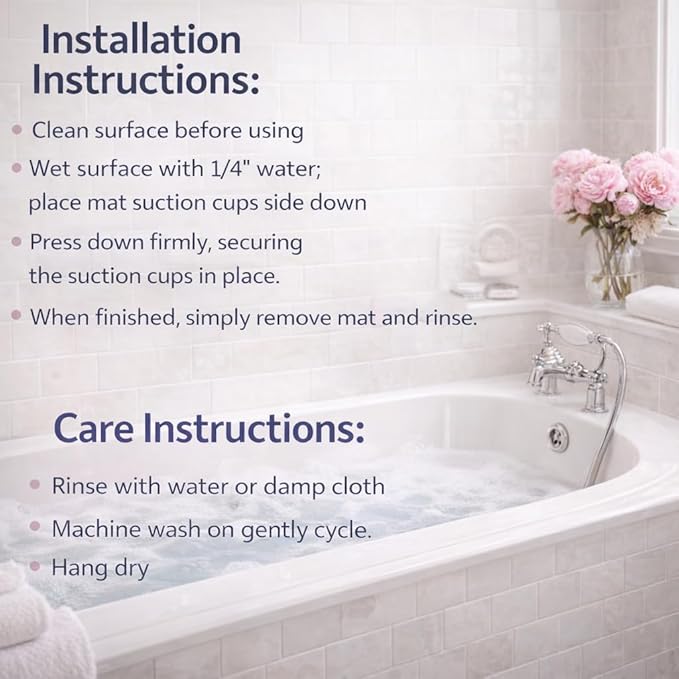 Bathtub Mat Non Slip, Bath Mat for Tub Non Slip, Tub Mat Extra Large 36 x 17 in, Bathtub Mat with Suction Cups & Drain Holes, Soft Foam, Machine Washable, Aqua Blue