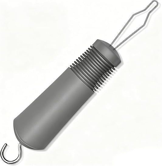Button Hook with Zipper Pull, Button Assist Tool, Button Hook for Seniors, Disabled, Limited Hand Mobility, One Handed Button Helper Tool, Gifts for People with Disabilities, Gray