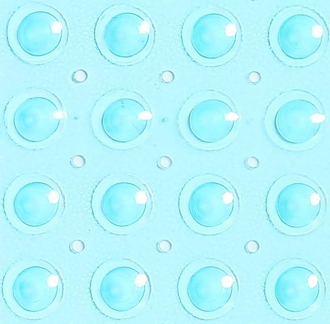 Large Non-Slip Bathtub & Shower Mat 31 inch x16 inch (Smooth/Non-Textured Tubs Only) Safe, Clean, Machine-Washable, Superior Grip&Drainage, Vinyl, Transparent Aqua/Blue-Green, Medium