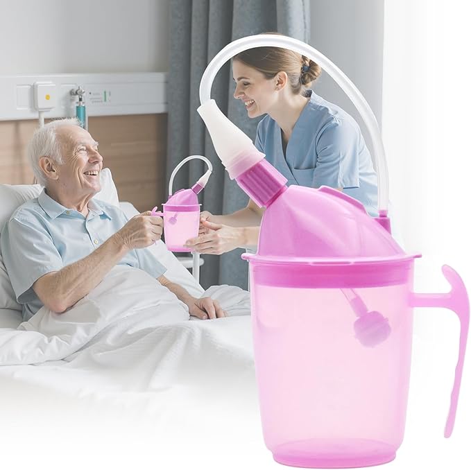 Spill-Proof Cup for Elderly 12oz Plastic Sippy Cup with Straw and Lid, Suitable for Disabled Adults Seniors Limited Mobility