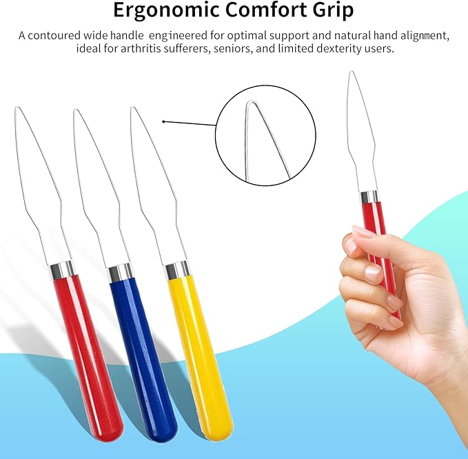 3 Pack Button Hook Tool for Seniors & Arthritic Hands - One Handed Button Assist Device with Comfort Grip Handle