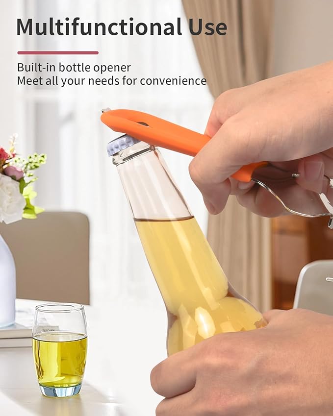 CYDW Mason Jar Opener Tool with No Lid Dents or Damage, Can Opener Manual Multi-Purpose, Easy Twist Manual Handheld Top Remover Utensil, Canning Supplies Tools and Bottle Opener, Made For Lifetime