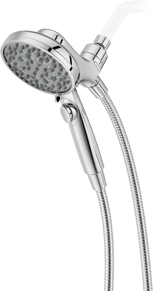Pfister HydroFuse Handheld Shower Head with Magnetic Docking 6-Function High Pressure 2.5 GPM Polished Chrome Finish Hose Included for Bathroom Shower 016HFM01CC