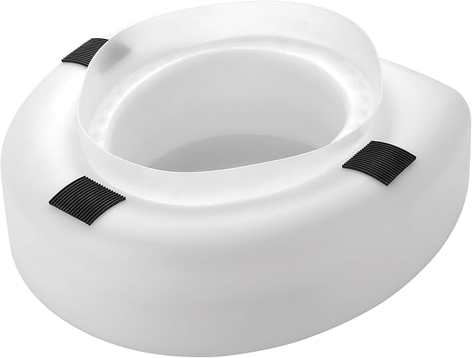 MSV Polyethylene Raised Toilet Seat, White