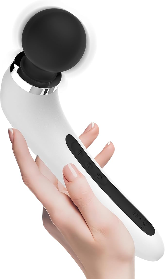 AEVEONE Small Massager - Handheld Back Massage - Quiet - Waterproof - Cordless Massagers to Relief Whole Body Muscle Tension and Promote Relaxation, 20-Modes & 8-speeds (Massager)
