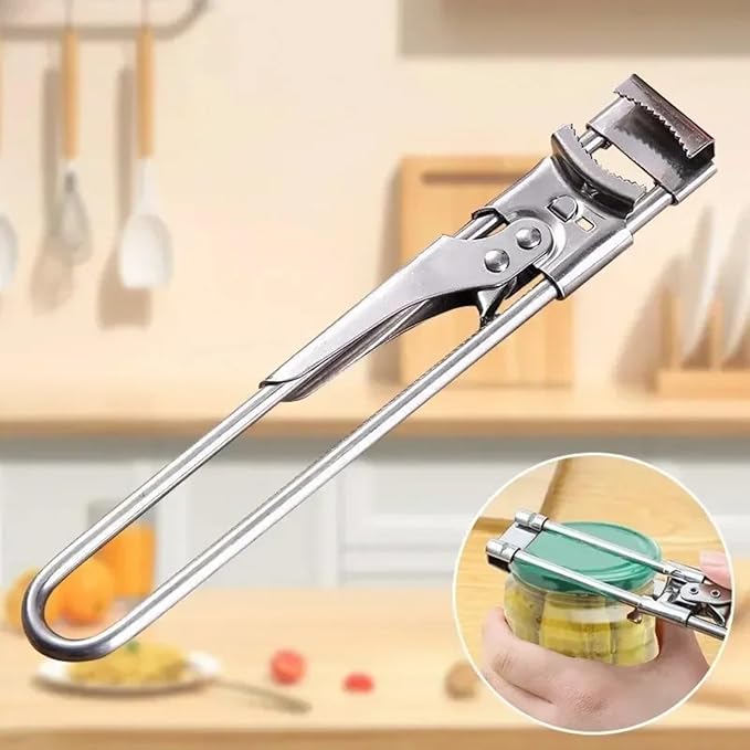 Adjustable Stainless Steel Jar Opener, 2026 Upgraded Easy Grip Jar Opener, Adjustable Multifunctional Stainless Steel Can Opener, Jar Openers for Seniors Kitchen Accessories