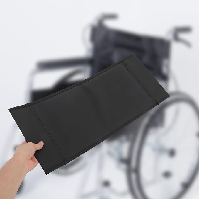 Removable Wheelchair Backrest Cushion Black, Stable Back Support for Wheelchair Replacement Part, Comfortable Mobility Aid for Seniors and Daily Use
