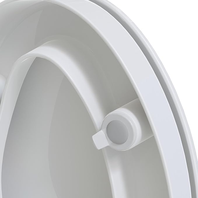 CYRRET 3 Inch Elevated Toilet Seat Riser, Raised Toilet Seat Enlongated Bowl (18.5") for Elderly and Seniors, Durable Plastic, Slow Close, Safety Bathroom Assist Device, Easy Installation, White