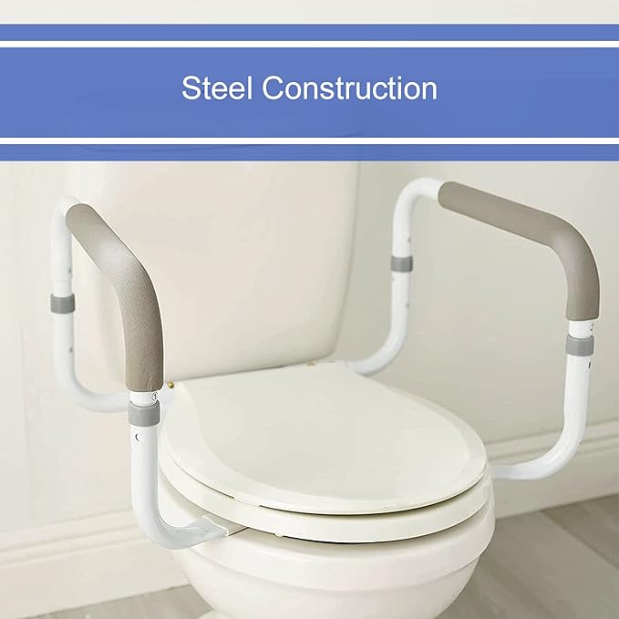 McKesson White Steel Toilet Safety Rail, up to 300 lbs, 1 Count