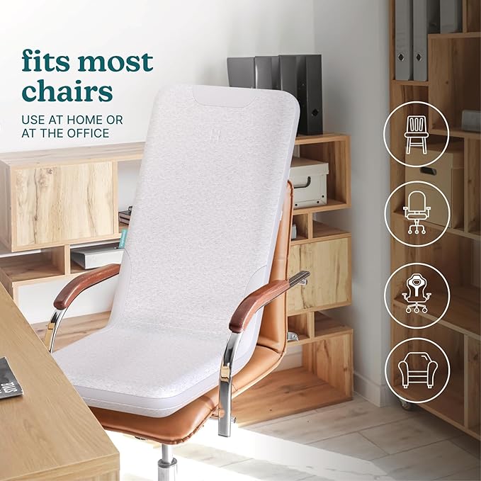 Homedics ShiatsuFlex Back Massage Cushion with Heat, Advanced Shiatsu Therapy, FlexTrack Technology, Deep-Kneading for Pain Relief in Back, Shoulders & Leg Muscles, Lightweight & Portable
