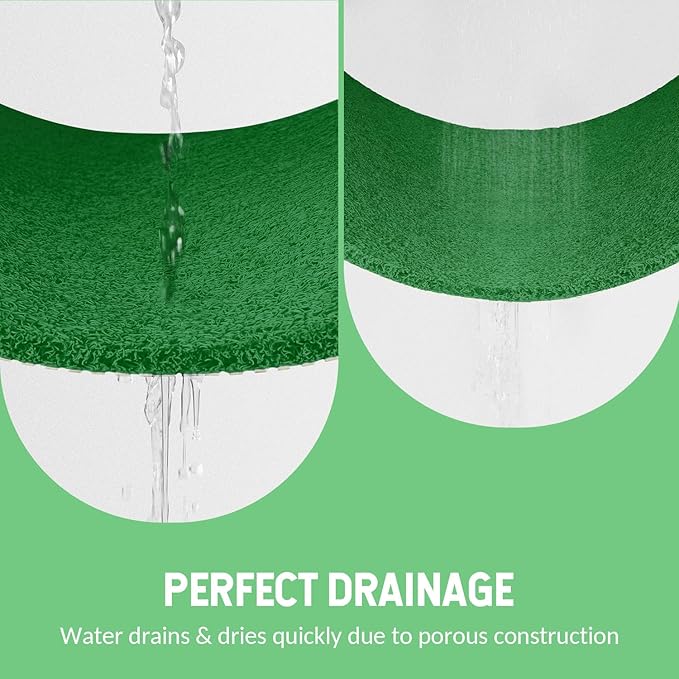 Hargiis Non-Slip Bathtub Mat, Anti Slip Shower Mat, Fast Drying Bathtub Mats, Foot Scrubber Mat, Anti Slip Mat for Tub, Floor, Bathroom, Kitchen, Home, Hotel (Dark Green 36"×24")