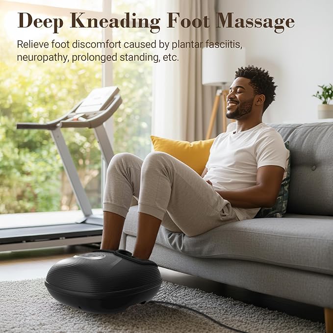 CuPiLo Foot Massager FSA Eligible HSA, 2026 Upgraded Mothers Day Gifts for Mom, Feet Massager with Heat for Plantar Fasciitis Relief, 5 Levels Compression & Vibration Massage for Neuropathy