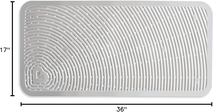 Munchkin Soft Spot Baby Bath Mat for Tub, Cushioned Bathtub Mat for Toddlers and Kids, 36"x17", Grey