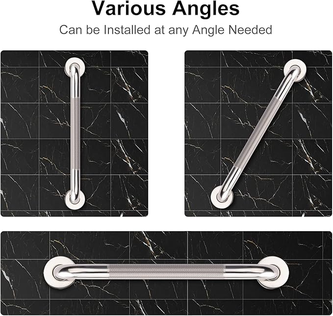 supregear Grab Bars for Bathtubs and Showers, Anti Slip Bathroom Grab Bars for Seniors, 304 Stainless Steel Safety Shower Handle, Toilet Handicap Elderly Assist Bathroom Wall Handle, 16 inch