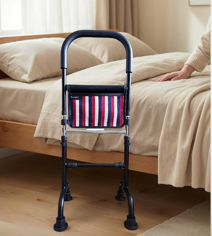 Stand Assist Aid for Elderly; Toilet Assist Rails for Tight Bathroom; Quad Canes for Seniors; Mobility Aids for Short Indoor Movements; Height Adjustable to 36 inches; Weight 5lbs Bear 350lbs