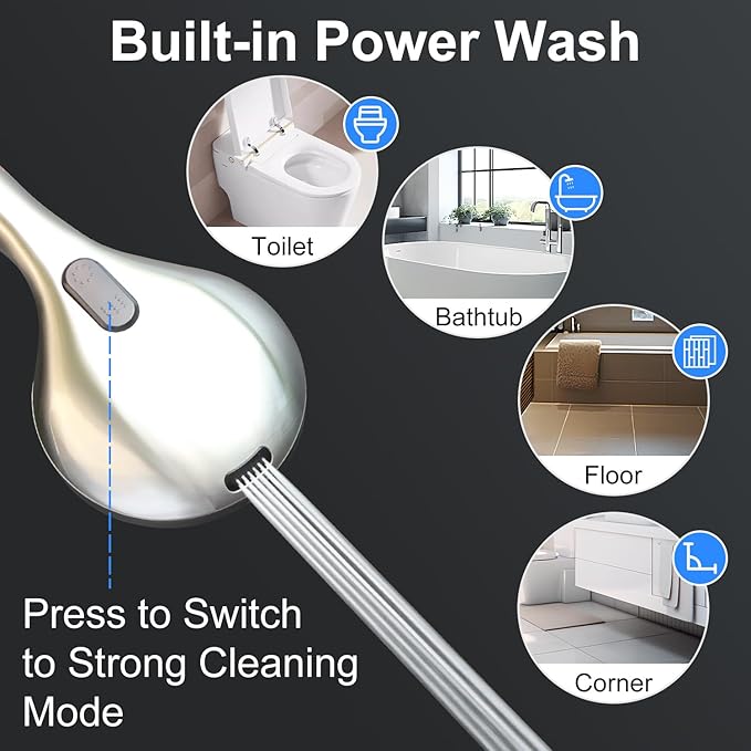 Shower Head Handheld with All Metal Holder,10-mode Hand held Showerhead Built-in Power Wash & Extra Long 72 Inch Hose,Low Flow Water Saver Brushed Nickel 1.8 GPM
