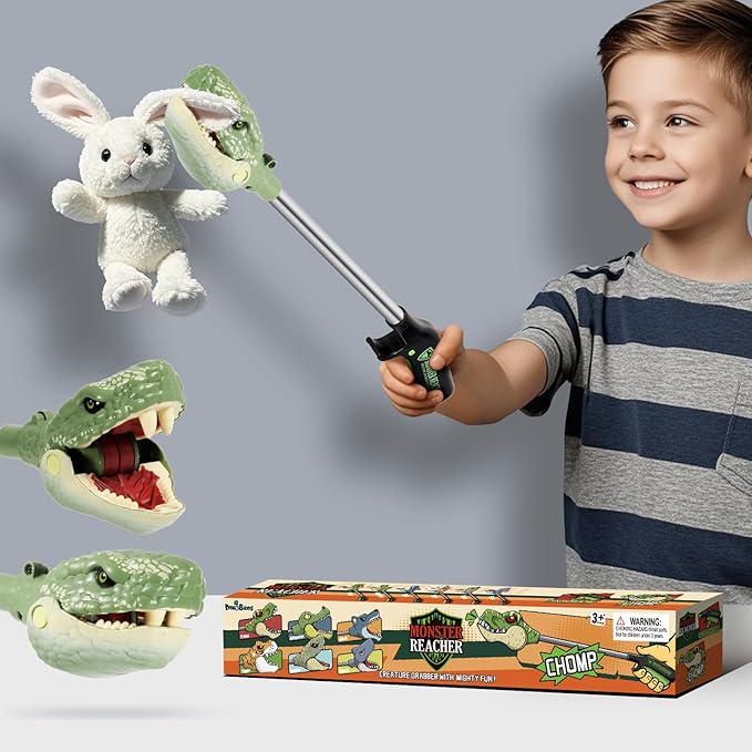 DINOBROS Snake Chomper Animal Pincher Toy Cobra Grabber Claw Snapper Monster Reacher Robot Hand Toys for Kids 3 Years Old and up