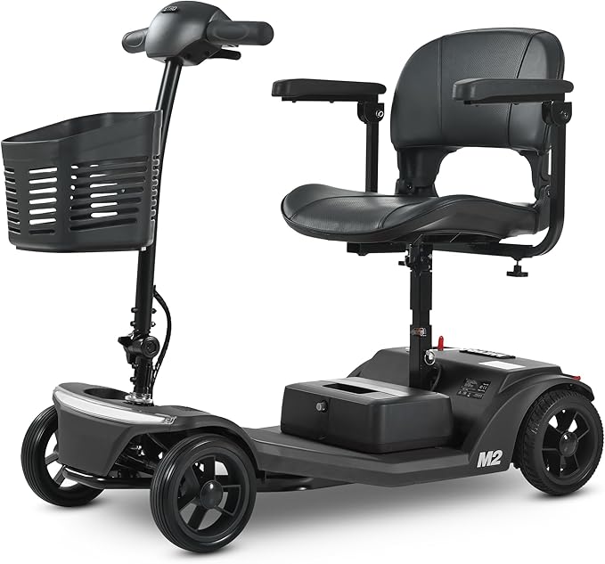 Electric Mobility Scooter for Adults Wheelchair Device for Travel, Elderly, 20 Miles per Charge.330 lbs Max Weight, 4-Wheel Powered Mobility Scooters for Seniors (M2-Black)