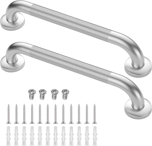 Grab Bars for Shower, 2 Pack 16 Inch Anti-Slip Safety Shower Handle for Senior, Stainless Steel Shower Grab Bars, Handicap Elderly Bathtub and Toilet Bathroom Assist