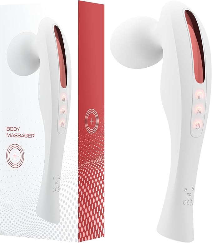 bed geek Powerful Handheld Body Massager for Deep Tissue Relief Relax Muscles and Alleviate Pain with Percussion Therapy Cordless and Rechargeable Massage