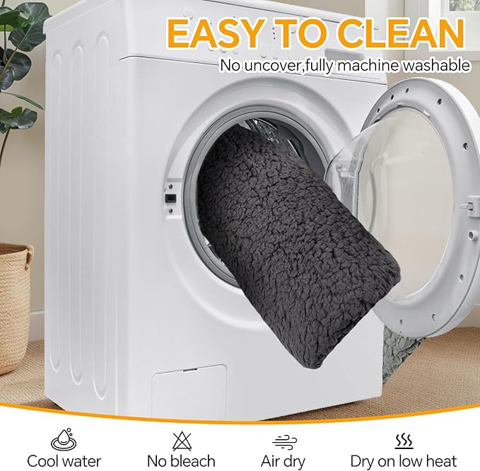 Self Warming Cat Bed Self Heating Cat & Dog Pad - Waterproof Heated Thermal Mat, Non-Slip, Washable for Senior Pets, Kittens, Dogs, Indoor/Outdoor Use, Non-Electric (dark grey, 28.8" X 18.9")