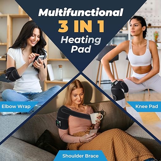 MOAJAZA Heated Knee Brace, Cordless Knee Heating Pad, Knee Warmer with Multiple Heating Modes, Brace Wrap for Men Women Seniors