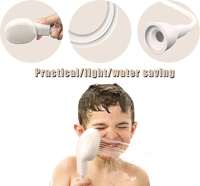 Soerreo Sink Spray Rubber Hose, Portable Rubber Hose Nozzle, Shampoo Sprayer, Easy to Use, Suitable for People or Pets
