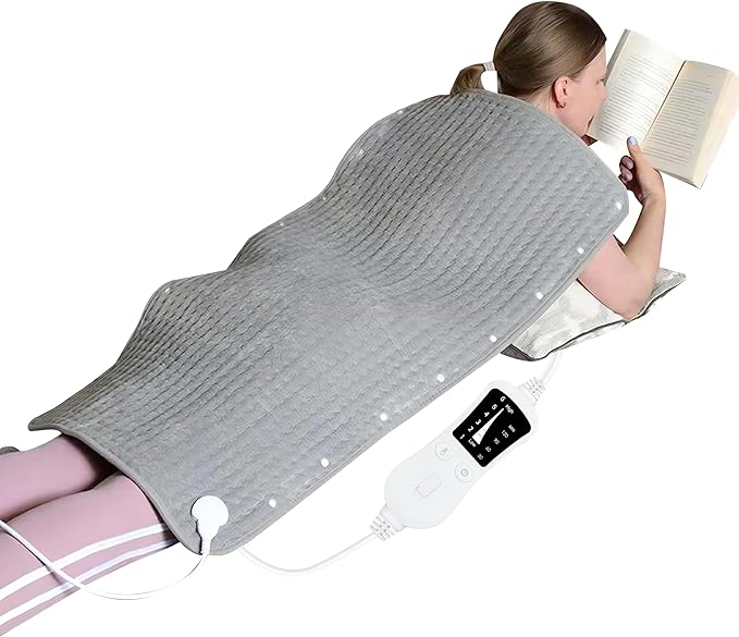 Extra Large Heating Pad, 40"x20" XXL Electric Heating Pad, Relieves Back Pain, 6 Quick Heat Settings（86°F-149°F）, Auto Shut-Off,Moist Heat Option, Machine Washable - Christmas Gifts, Dad, Mom