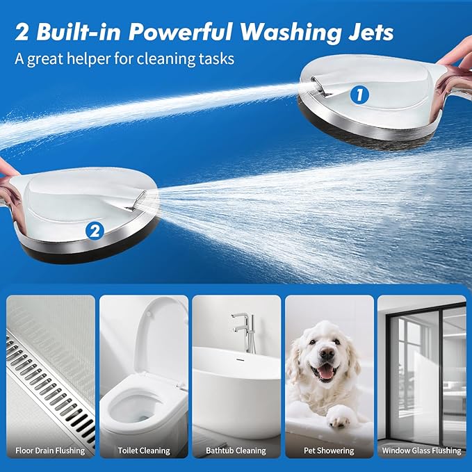 Handheld Shower Head with Hose, 10-Mode High Pressure Rainfall Showerhead with Filter & Extra Long 79” Hose, Adjustable Height Hand Held Shower Sprayer with Adhesive Shower Head Holder