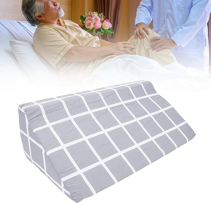 Wedge Pillow for Sleeping, Bed Wedge Pillow with High Density Foam, Triangle Pillow Wedge, Elevated Body Pillow for Back Support, Wedge Pillow for Back, Leg and Knee Support