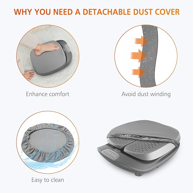 Snailax Vibration Foot Massager with Heat, Remote Control, Adjustable Vibration Speed Electric Massager Machine for Circulation, Plantar Fasciitis, Pain