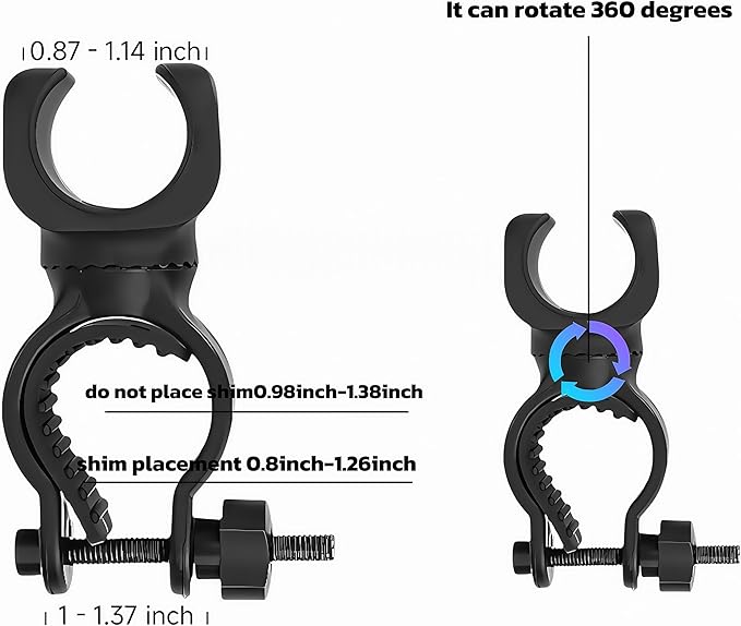 2 Pack Elderly Bath Chair Shower Head Holder – Handicap Shower Head Holder Accessories, Bath & Shower Head Holder Aids, Wheelchair Cane Holder Kit for Shower Seat