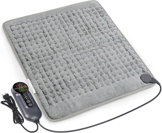 Heating Pad - Electric Heating Pad for Back Pain and Cramps Relief, Moist Heat Pad for Shoulder, Knee, Neck, 6 Heat Settings & Auto Shut Off and Machine Washable, 24" x 20"