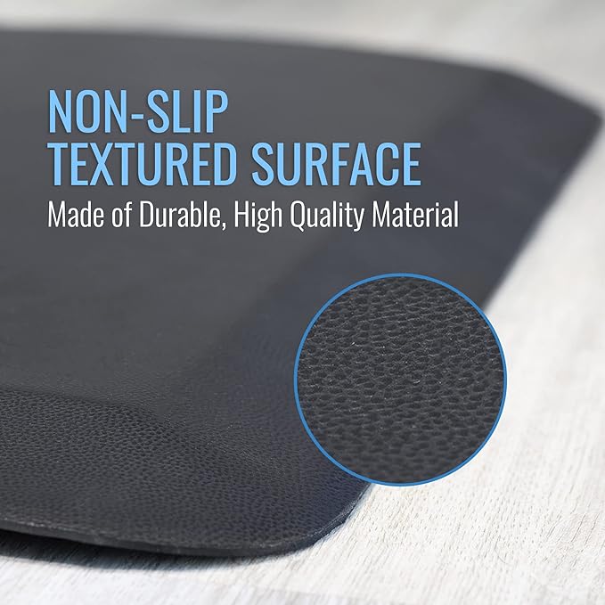 Extra Large Bedside Fall Protection Mat, Safety Mat for Elderly and Disabled, Non-Slip Grip with Anti-Trip Beveled Edges, 70"x 24"x .5”, Black