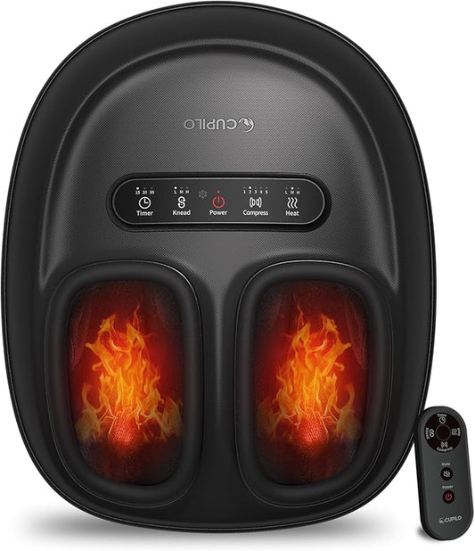 CuPiLo Foot Massager with Heat for Neuropathy - [2026 Upgraded], Mothers Day Gifts for Mom, Shiatsu Feet Massager FSA Eligible HSA Store Eligible, Fatigue Relief and Plantar Fasciitis (with Remote)