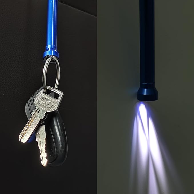 Claw Grabber reacher tool trash picker flexible pickup tool for Garbage Litter Pick Home Sink Drain and Metal small items and head with LED Lights、magnet，Length 24.4 inches,long reacher tool