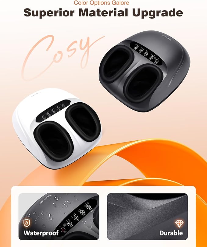 KNQZE Shiatsu Foot Massager with Heat, Compression, Deep Kneading Foot Massage for Plantar Fasciitis Relief, Remote Control, Multi Massage Modes, Auto Shut-Off Timer, FSA Eligible, Charcoal Gray