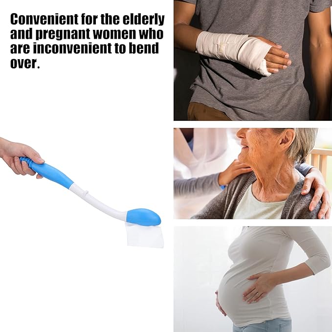 Toilet Aids for Wiping, Foldable Reach Comfort Wiper Reach Comfort Tissue Grip Wiper Butt Wiper Self Wipe Assist Toilet Aids Wand for Limited Mobility