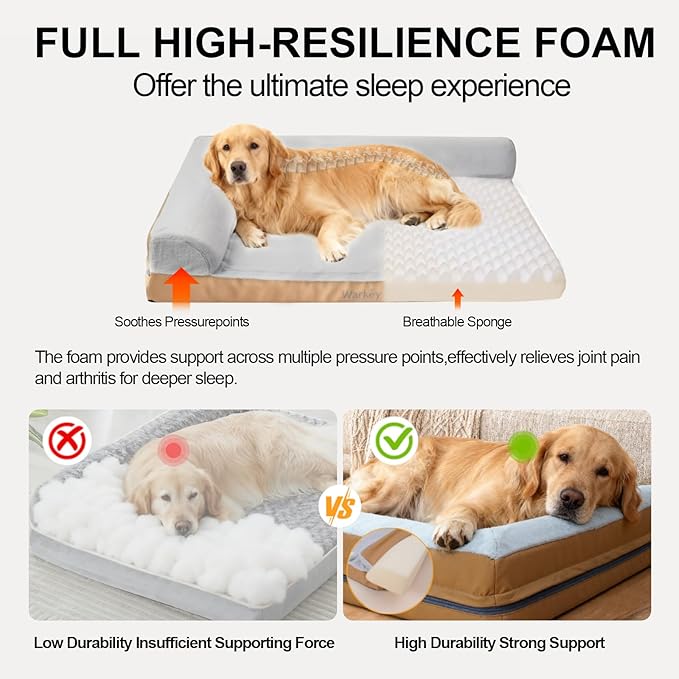 Heated Dog Bed Medium Sized Dog, Heated Pet Bed Waterproof Cover, Medium Orthopedic Dog Sofa Bed Memory Foam with Pet Heating Pad - 27.95x23.2x6.3in